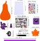 36-Set DIY Foam Pumpkin Craft Kits – Halloween Jack-O’-Lantern Stickers, Glitter Foam Shapes & Maple Leaf Decorations for Kids Party Favors, Classroom Activities & Fall Holiday Crafts